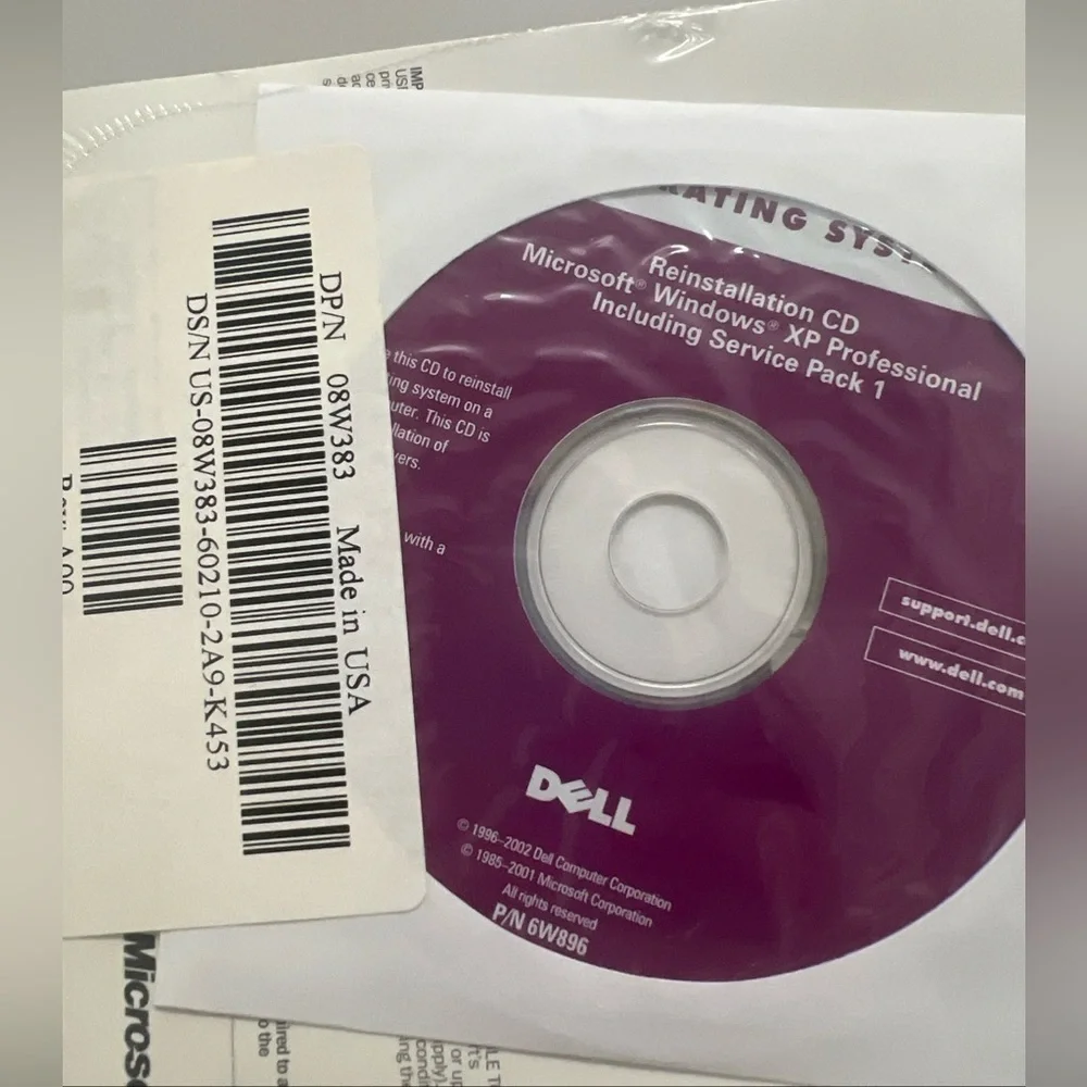 NWT Dell Reinstallation CD Microsoft Windows XP Professional Service Pack 2002